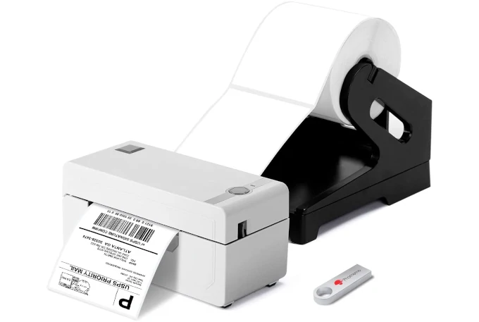 oferta impresora de etiquetas de envío color gris