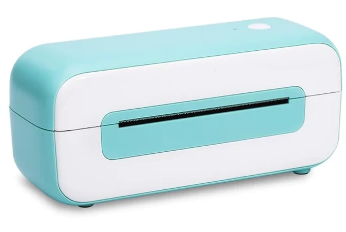 impresora de etiquetas de envío color cyan